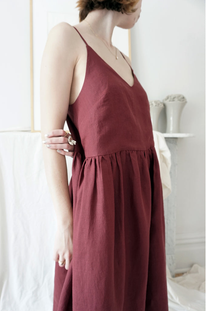 DELPHINE DRESS MERLOT