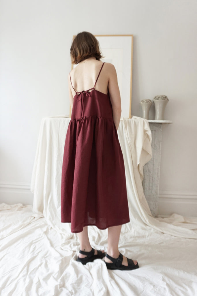 DELPHINE DRESS MERLOT