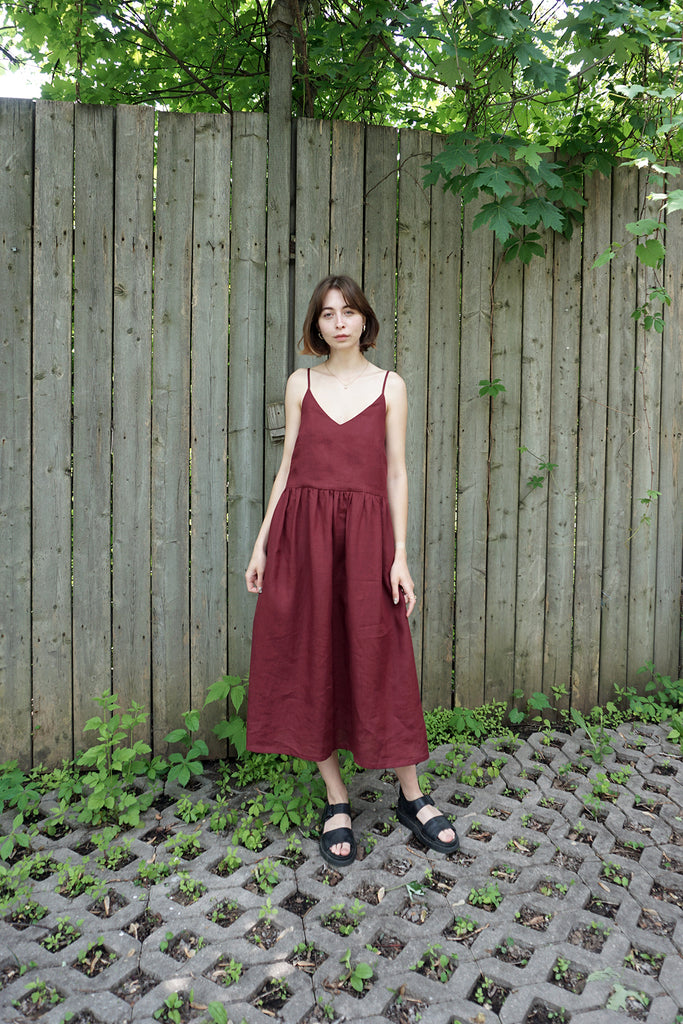 DELPHINE DRESS MERLOT