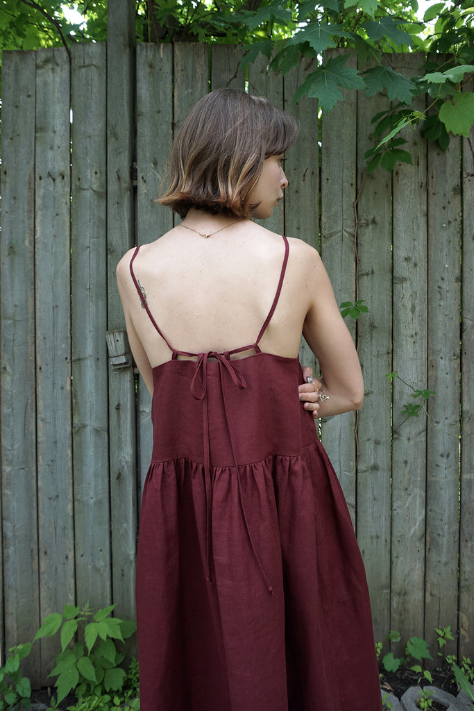 DELPHINE DRESS MERLOT