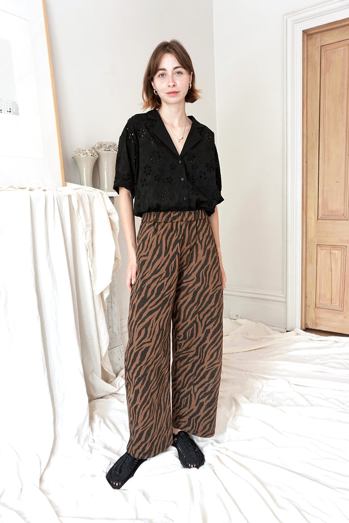 JUNOT PANTS COCOA ZEBRA