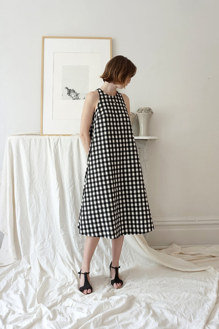 WILLA DRESS BLACK GINGHAM