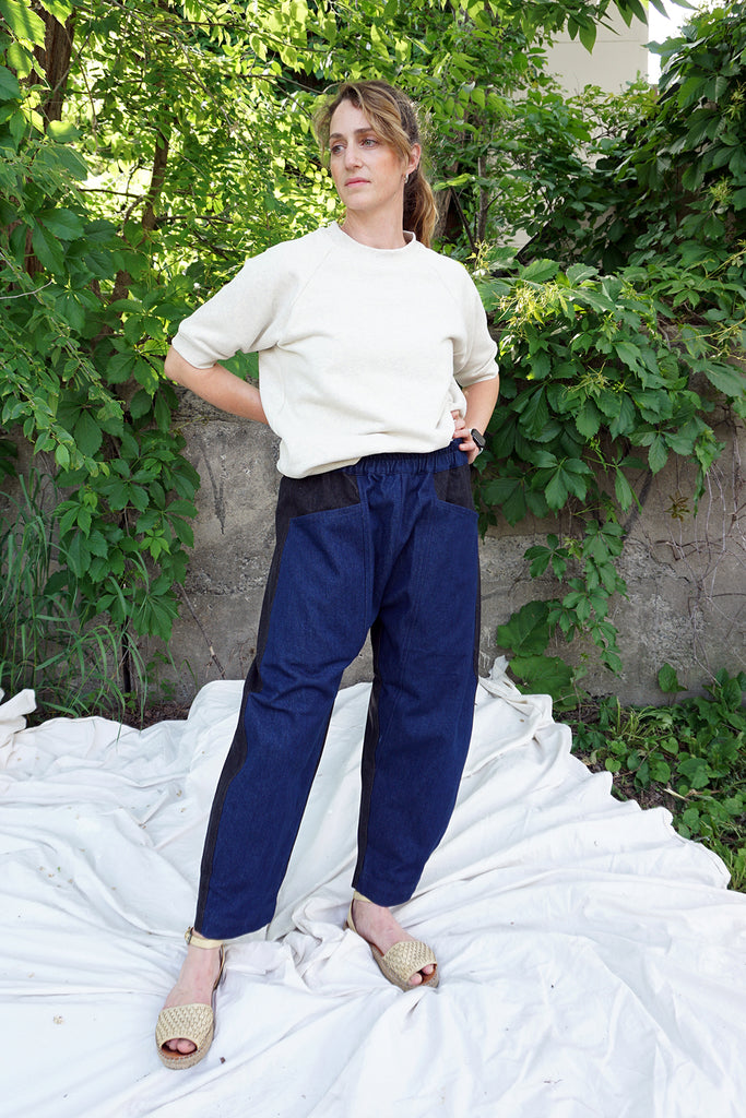 FLOR ARCA PANTS CRISS CROSS DENIM