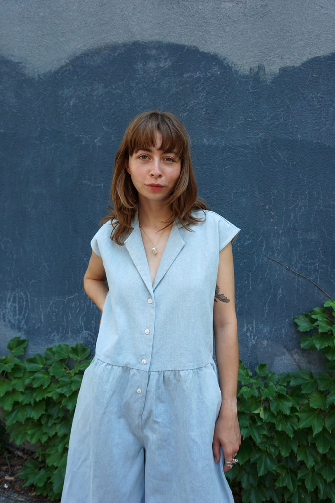 AGNES JUMPSUIT - ICY DENIM