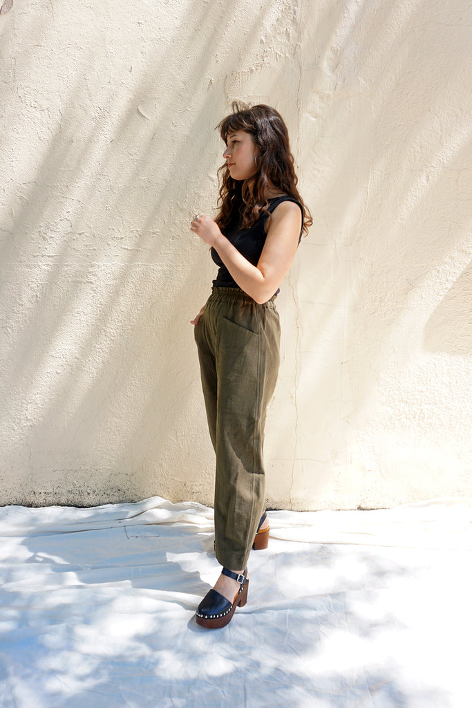 PANTALON FLOR ARCA - OLIVE