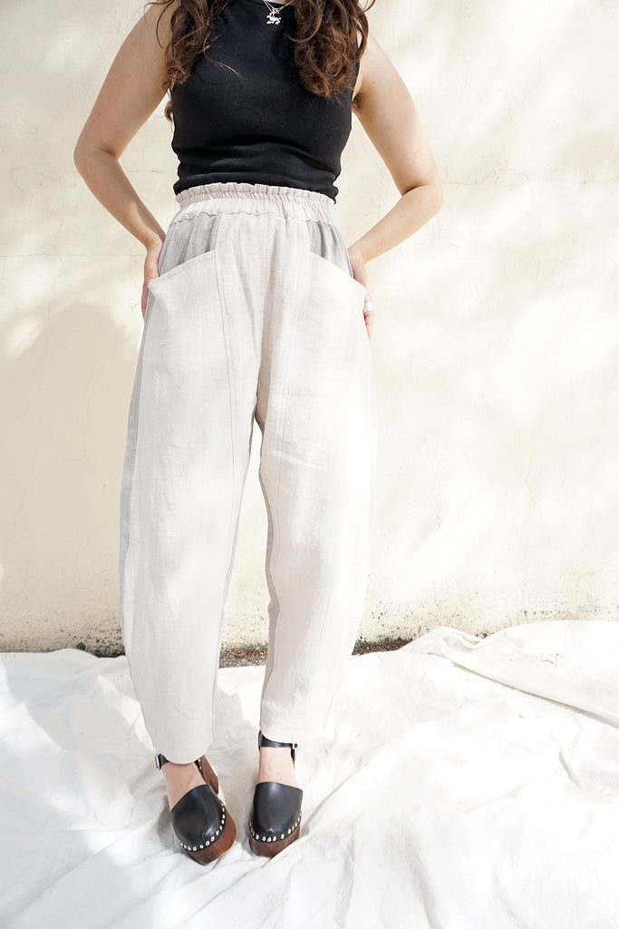 FLOR ARCA PANTS - CRÉME/GREIGE