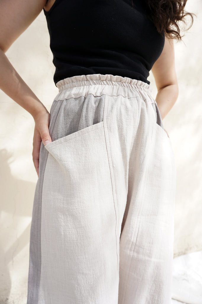 FLOR ARCA PANTS - CRÉME/GREIGE