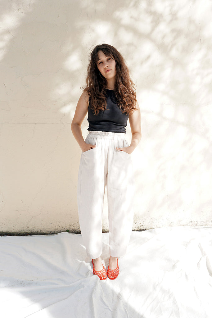 FLOR ARCA PANTS - CRÉME/GREIGE