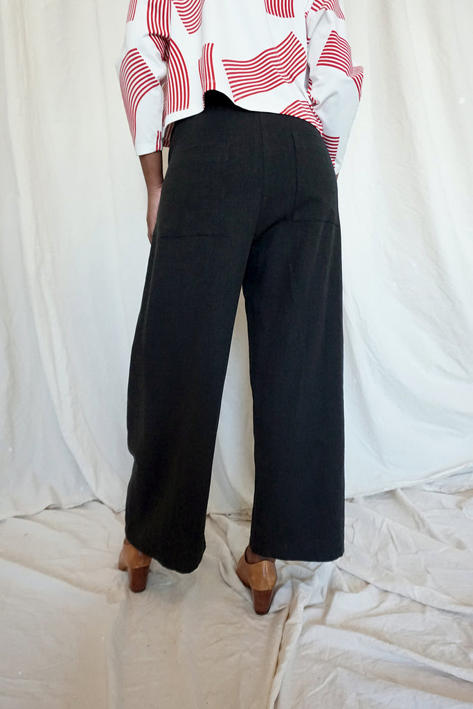 JUNOT PANTS - BLACK RAMIE