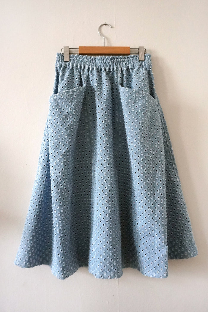 SAMPLE - FLOR SKIRT PUNCHED DENIM