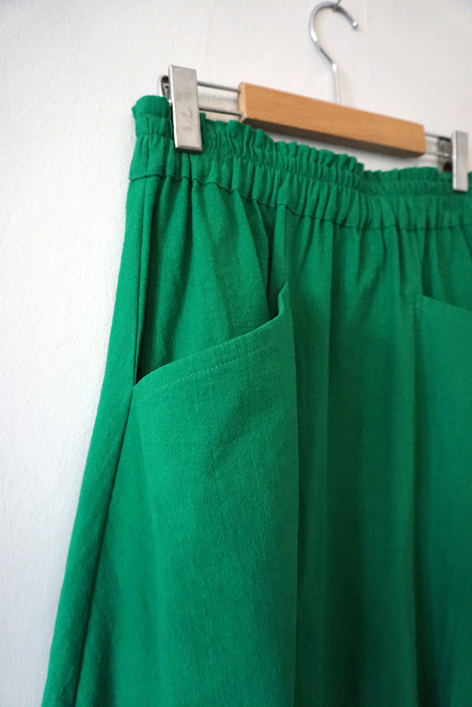 SAMPLE - FLOR SKIRT GREEN COTTON