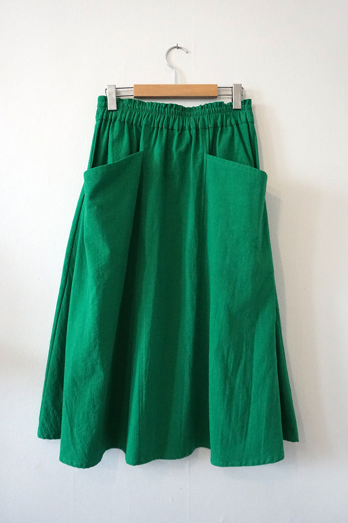 SAMPLE - FLOR SKIRT GREEN COTTON