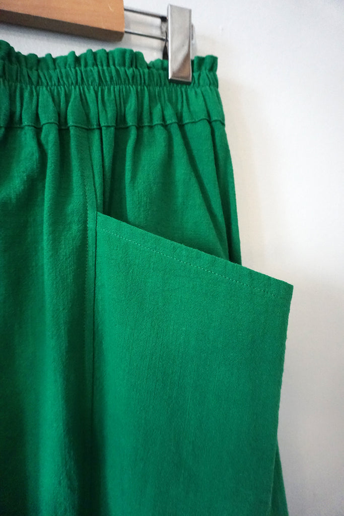 SAMPLE - FLOR SKIRT GREEN COTTON