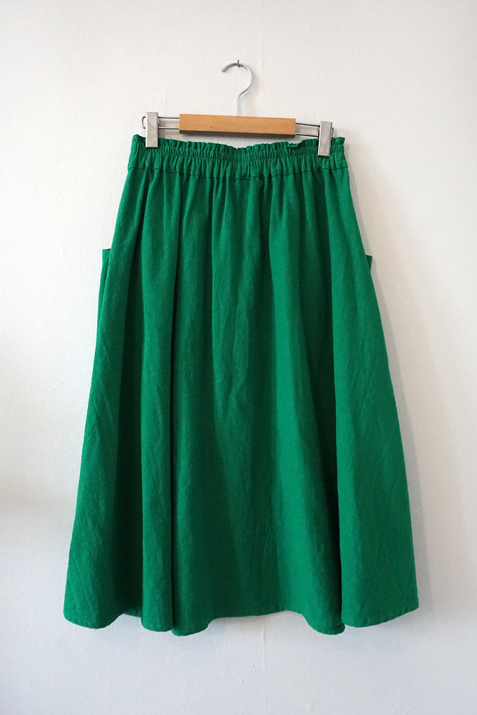 SAMPLE - FLOR SKIRT GREEN COTTON