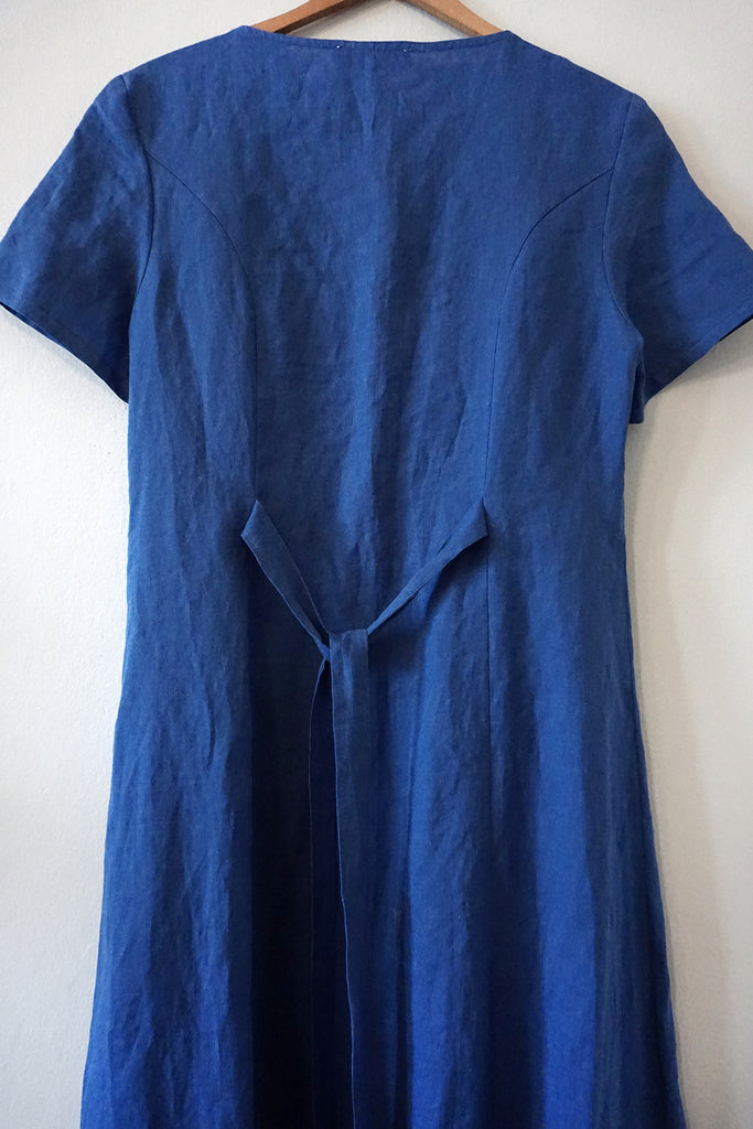 SAMPLE - CHLOE DRESS BLUE LINEN