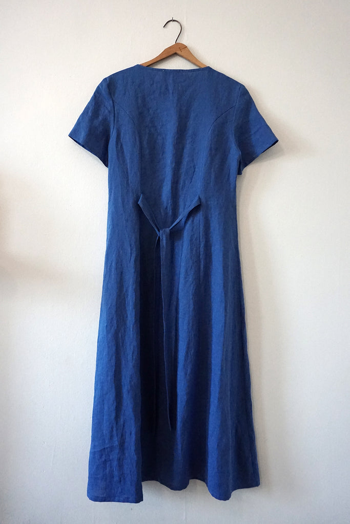 SAMPLE - CHLOE DRESS BLUE LINEN