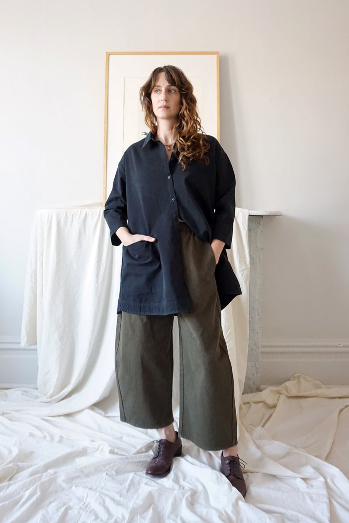 MILLIE SMOCK - BLACK TWILL