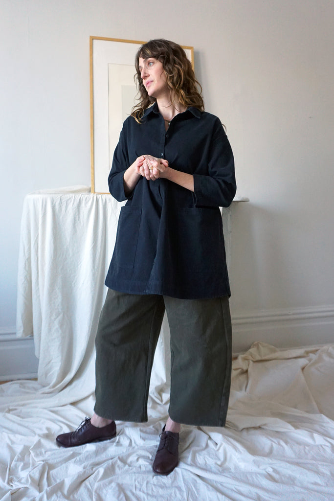 MILLIE SMOCK - BLACK TWILL